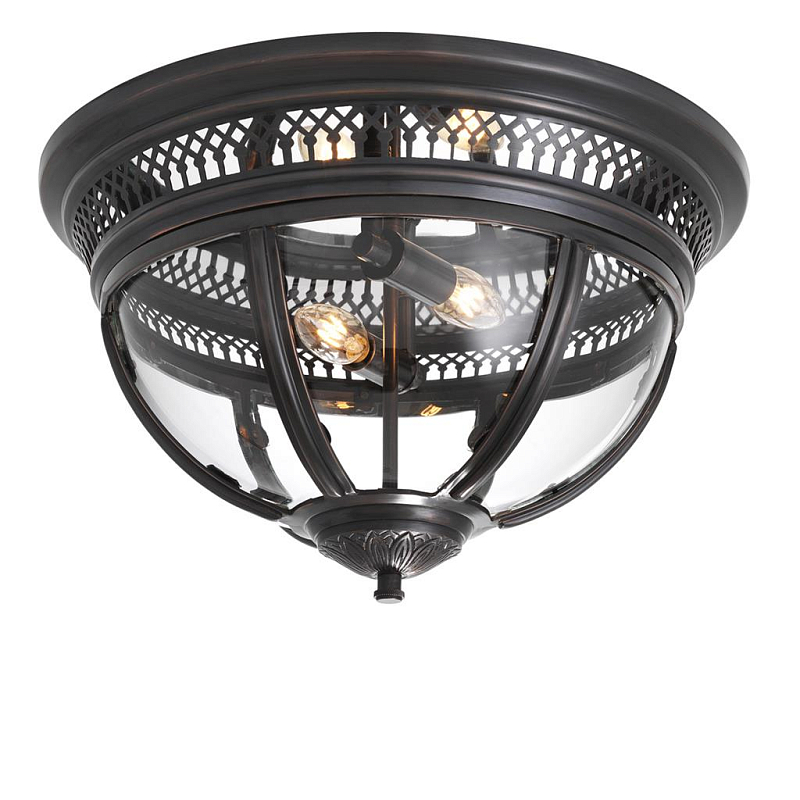 Потолочный светильник Ceiling Lamp Residential Bronze Темная бронза Прозрачное Стекло Потолочный светильник Ceiling Lamp Residential Bronze Темная бронза Прозрачное Стекло в Грозном | Loft Concept