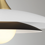 Подвесной светильник с плафоном в форме плоского купола и белой шарообразной лампой Eurofase варинант исполнения - 10 | Loft Concept в Грозном