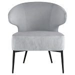 Современное мягкое кресло на металлических ножках Rakush Grey варинант исполнения - 2 | Loft Concept в Грозном