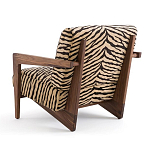Кресло с обивкой из шенилла с тигровым принтом Tiger Chair варинант исполнения - 3 | Loft Concept в Грозном