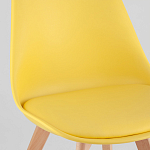 Стул с основой из пластика и мягким сиденьем Arvika Yellow варинант исполнения - 7 | Loft Concept в Грозном