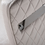 Стул серый велюровый со стеганной спинкой Focus on Convenience варинант исполнения - 2 | Loft Concept в Грозном