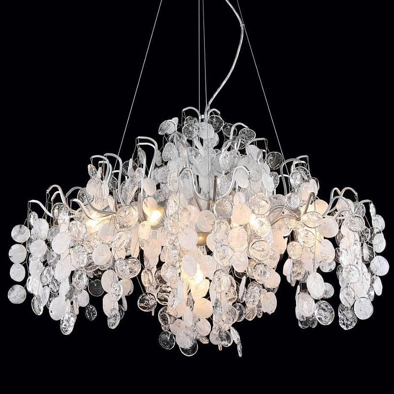 Люстра FAIRYTREE Chandelier 9 Белый Серебряный Прозрачное Стекло Люстра FAIRYTREE Chandelier 9 Белый Серебряный Прозрачное Стекло в Грозном | Loft Concept