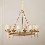 Люстра из кованого железа с отделкой плетеной веревкой и сусальным золотом Parisian Style варинант исполнения - 4 | Loft Concept в Грозном