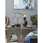 Блюдо черного цвета из фрафора на бронзовых ножках Eden Garden porcelain and bronze варинант исполнения - 6 | Loft Concept в Грозном