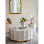 Стол кофейный с отделкой раковинами устриц Coastal Charm варинант исполнения - 4 | Loft Concept в Грозном