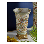 Ваза из фарфора на бронзовом основании Turquoise Blooming Garden варинант исполнения - 5 | Loft Concept в Грозном