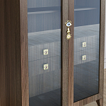 Дизайнерский шкаф витрина Elsa Dreams Walnut с 4-мя ящиками варинант исполнения - 4 | Loft Concept в Грозном