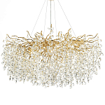 Люстра с хрустальными подвесками на металлических ветках Fairytree Light Gold Chandelier 18 варинант исполнения - 1 | Loft Concept в Грозном