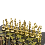 Шахматы Ренессанс из бронзы с доской из натурального камня Змеевик Decorative Thematic Chess варинант исполнения - 3 | Loft Concept в Грозном
