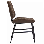 Стул с темно-коричневой обивкой из экокожи Benderson варинант исполнения - 2 | Loft Concept в Грозном