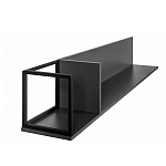 Полка навесная открытая цвета графит Strict Lines  варинант исполнения - 5 | Loft Concept в Грозном