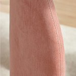 Обеденный стол со стеклянной столешницей и розовыми ножками с тканевой обивкой Wrigley варинант исполнения - 2 | Loft Concept в Грозном