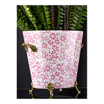 Кашпо из белого фарфора с розовым цветочным орнаментом Eden Garden варинант исполнения - 5 | Loft Concept в Грозном