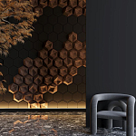 Гипсовая 3D панель с принтографией PM-41 варинант исполнения - 5 | Loft Concept в Грозном