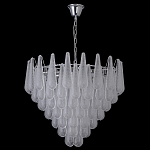 Люстра с подвесками из рифленного стекла в форме капель Textured Glass Chandelier варинант исполнения - 6 | Loft Concept в Грозном