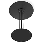 Стол журнальный круглый с бежевой столешницей из стекла Beige Marble варинант исполнения - 5 | Loft Concept в Грозном