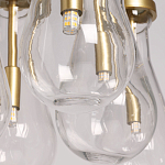 Люстра с 7-ю прозрачными плафонами из стекла в форме капли Lucid Rain  варинант исполнения - 10 | Loft Concept в Грозном