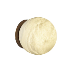 Настенно-потолочный светильник с плафоном в форме шара из алебастра Cryptocrystalline Stone варинант исполнения - 1 | Loft Concept в Грозном