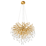 Люстра подвесная с прозрачными стеклянными подвесками в форме капель Диаметр 60 см Droplet Chandelier варинант исполнения - 4 | Loft Concept в Грозном