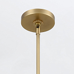 Подвесной светильник линейный латунного цвета в кожаном коричневом чехле и декоративными ремешками Alora варинант исполнения - 5 | Loft Concept в Грозном