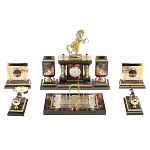 Настольный письменный набор из яшмы и долерита с декором в виде коня Manager Organizer варинант исполнения - 1 | Loft Concept в Грозном