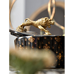 Шкатулка черного цвета с крышкой с фигуркой льва Eden Garden варинант исполнения - 7 | Loft Concept в Грозном