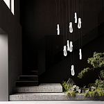 Подвесной светильник белого цвета с изогнутым плафоном Flow Loop варинант исполнения - 7 | Loft Concept в Грозном