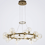 Дизайнерская кольцевая люстра с гирляндой внутри стеклянных сферических плафонов Iona Garland Chandelier 25 варинант исполнения - 2 | Loft Concept в Грозном