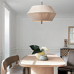 Люстра из дуба с веревчатым абажуром Rope Oak Chandelier варинант исполнения - 4 | Loft Concept в Грозном