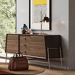 Дизайнерский комод трапециевидной формы с ручками и основанием золотого цвета Armaria варинант исполнения - 1 | Loft Concept в Грозном