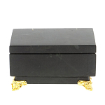 Шкатулка из натурального камня змеевик чёрного цвета Stone Casket варинант исполнения - 3 | Loft Concept в Грозном