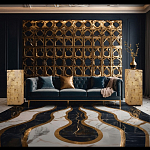 Торшер прямоугольный из натурального камня Calcite Geometry варинант исполнения - 11 | Loft Concept в Грозном