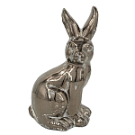 Статуэтка заяц из текстурированной терракоты и покрытый глянцевой краской под бронзу Rabbit Charm  варинант исполнения - 4 | Loft Concept в Грозном