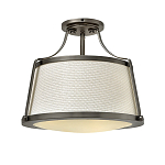 Потолочный светильник со светлым текстильным абажуром Hinkley варинант исполнения - 1 | Loft Concept в Грозном