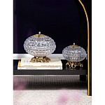 Конфетница из прозрачного рельефного стекла Eden Garden варинант исполнения - 6 | Loft Concept в Грозном