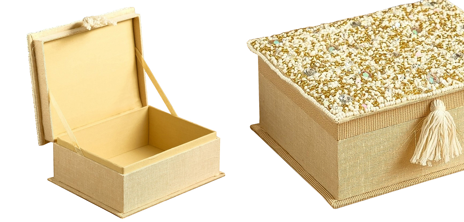 Шкатулка с вышивкой из бисера Odilia Beads Embroidery Box Шкатулка с вышивкой из бисера Odilia Beads Embroidery Box - Loft-Concept в Грозном