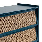 Комод с 3-мя ящиками из ротанга Blais Deep Blue Wicker Furniture варинант исполнения - 5 | Loft Concept в Грозном