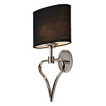 Бра для ванных комнат с черным тканевым абажуром овальной формы и декоративной вставкой в форме сердца Elstead Lighting варинант исполнения - 1 | Loft Concept в Грозном