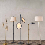 Торшер черный с 2-мя большими лампами Black Diffusers варинант исполнения - 2 | Loft Concept в Грозном