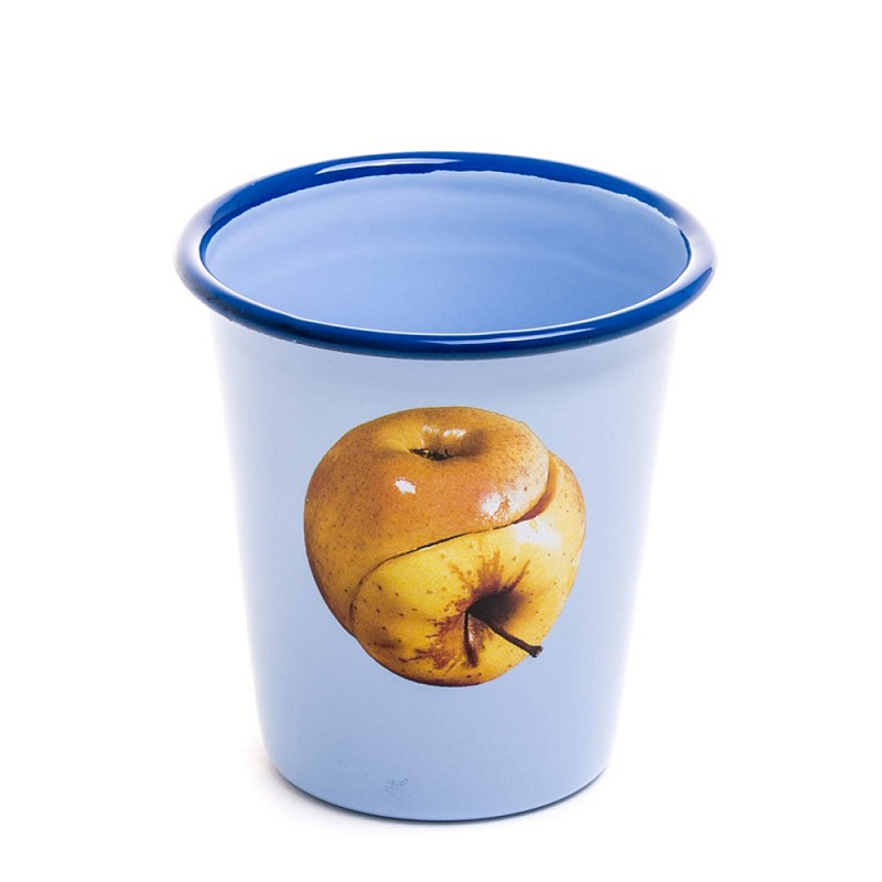 Стакан Seletti Enamel Apple Голубой Бежевый Стакан Seletti Enamel Apple Голубой Бежевый в Грозном | Loft Concept