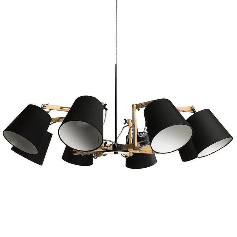 Люстра Woodland Pendant 8 Black Древесина Черный Люстра Woodland Pendant 8 Black Древесина Черный в Грозном | Loft Concept