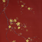 Обои ручная роспись Cherry Tree Special Colourway on Scarlet Lady dyed silk варинант исполнения - 2 | Loft Concept в Грозном