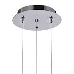 Подвесной светильник Metal Acrylic Tube Trio Chrome Hanging Lamp варинант исполнения - 3 | Loft Concept в Грозном