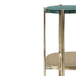 Консоль овальной формы золотая с полкой для хранения Craig варинант исполнения - 2 | Loft Concept в Грозном