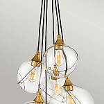 Подвесной светильник с шестью прозрачными стеклянными шарообразными плафонами Hinkley варинант исполнения - 6 | Loft Concept в Грозном