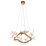 Люстра подвесная с прозрачными стеклянными птичками на ветвях Диаметр 80 см Serip Voa варинант исполнения - 4 | Loft Concept в Грозном