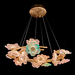 Люстра круглая на золотом каркасе с цветочным декором Miscellaneous herbs варинант исполнения - 3 | Loft Concept в Грозном