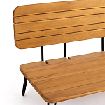 Двухместный диван из акации без подлоконтиков Amra варинант исполнения - 7 | Loft Concept в Грозном