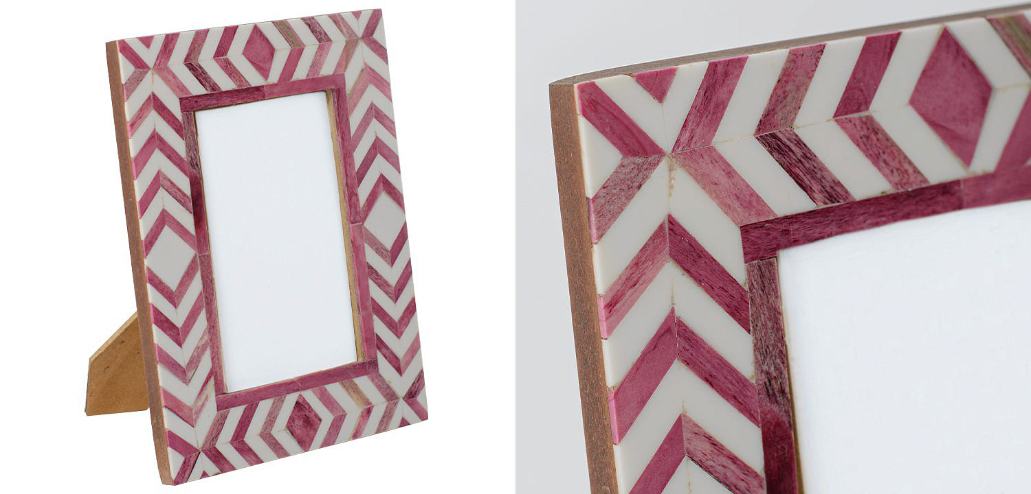 Фоторамка кость Pink Indian Bone Inlay photo frame Фоторамка кость Pink Indian Bone Inlay photo frame - Loft-Concept в Грозном